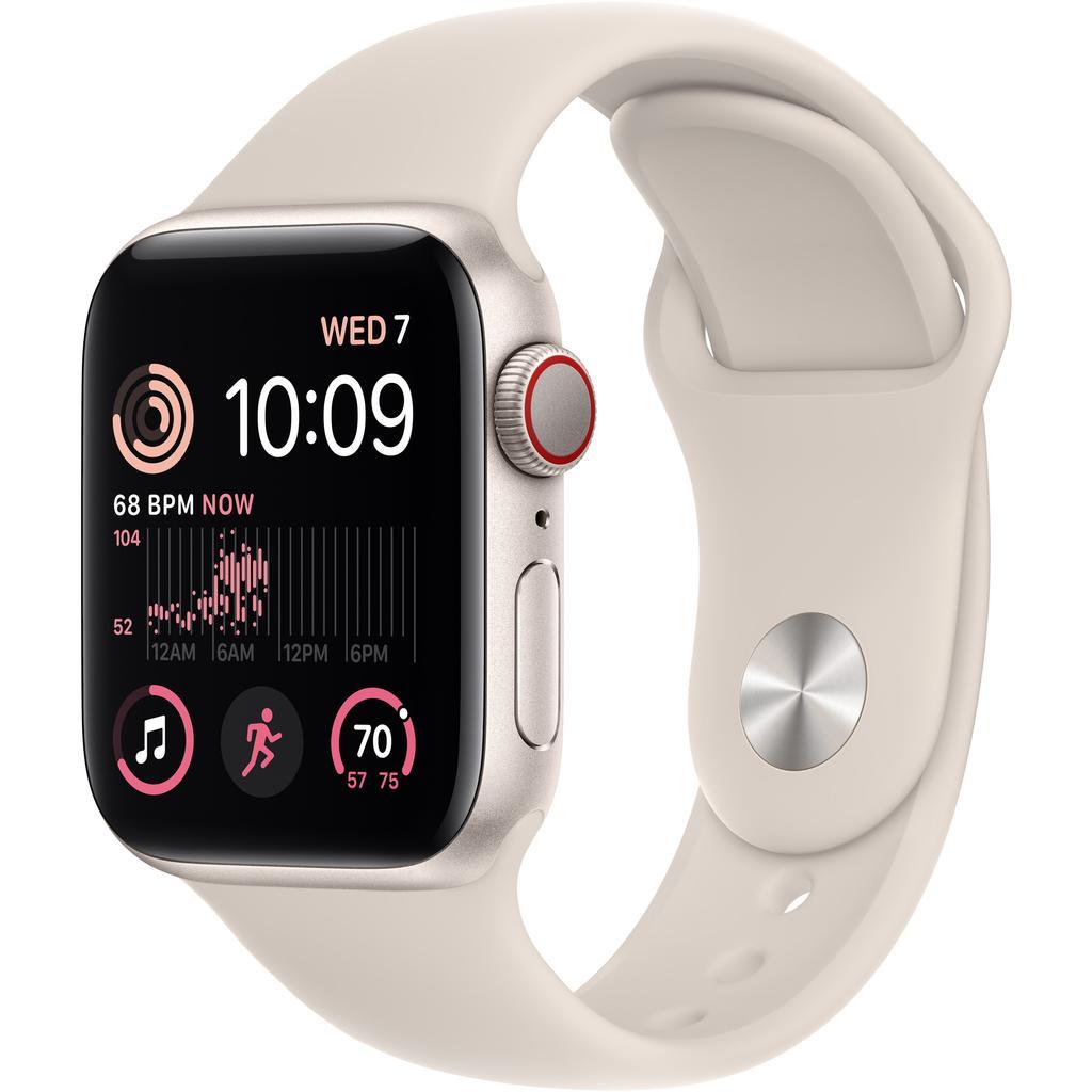 Renewed  Apple Watch (Series SE) September 2022 - Cellular - - Aluminium Starlight - Sport band Beige